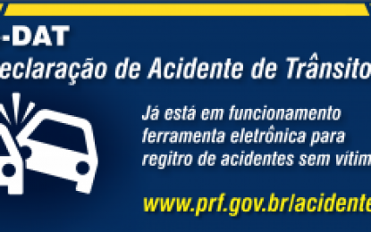 PRF lança sistema para registro de acidentes sem vítimas