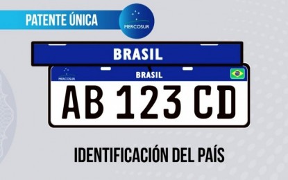 Placa padrão Mercosul será obrigatória a partir de 2020