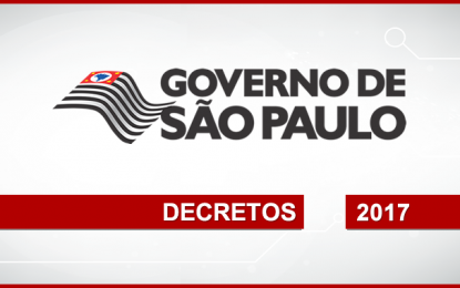 DECRETO 62.889, DE 20 DE OUTUBRO DE 2017