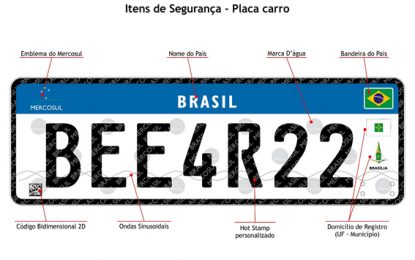 Com dois anos de atraso Brasil ainda não implantou modelo de Placas Mercosul