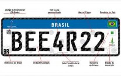 Brasil publica implantação do novo modelo de Placas Mercosul