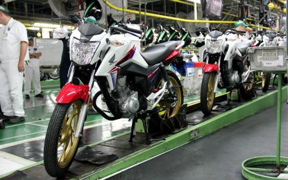 Produção de motos sobe 34,7% em julho, diz Abraciclo