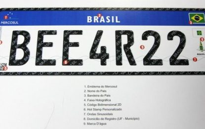 Denatran divulga lista de fabricantes de placas de veículos padrão Mercosul